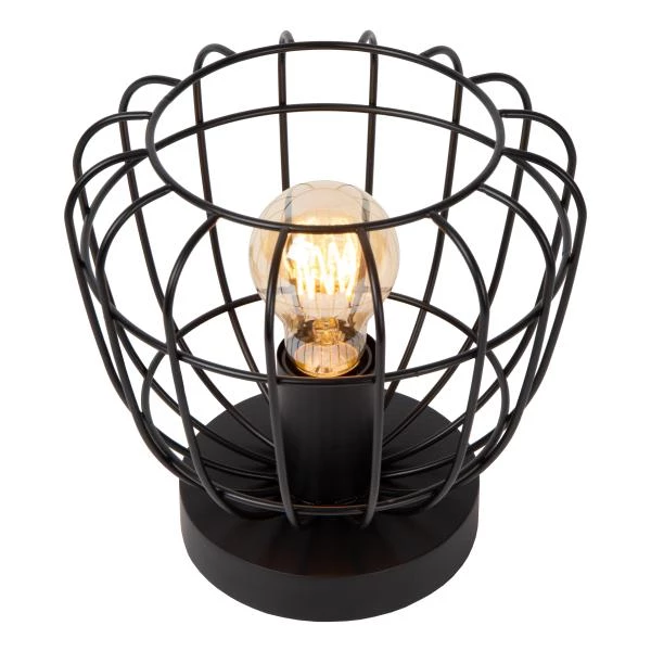 Lucide FILOX - Tafellamp - Ø 20 cm - 1xE27 - Zwart - detail 1